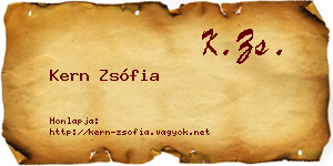 Kern Zsófia névjegykártya